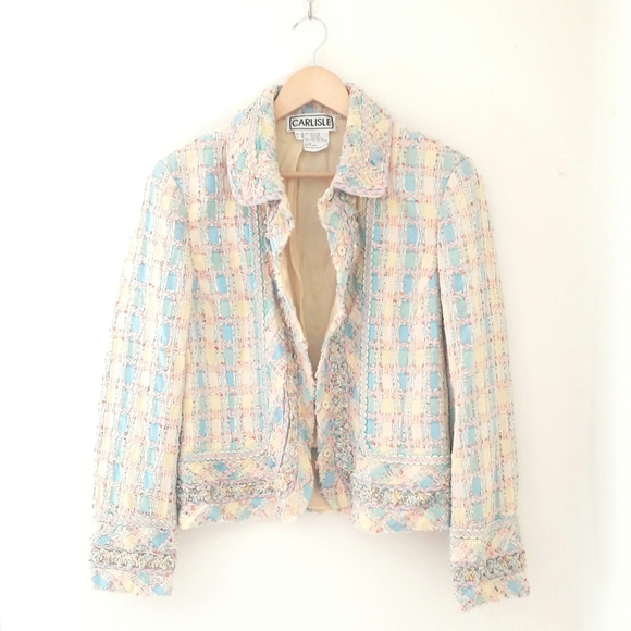 Carlisle Jackets & Blazers - VINTAGE CARLISLE Boucle Blazer